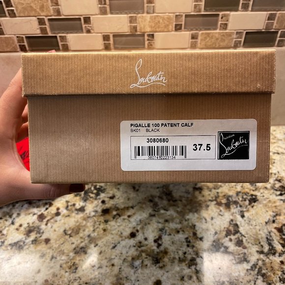 Christian Louboutin Glossy Black Heels with Red Soles - Picture 7 of 8